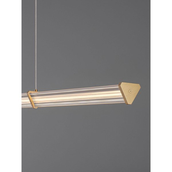 Matinės auksinės spalvos iš metalo kabantis šviestuvas LED su pritemdymo funkcija su gaubtu iš akrilo stiklo Pheme – Nova Luce-image-2