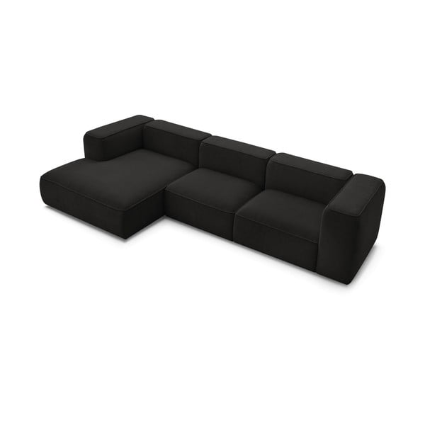Iš boucle kampinė sofa juodos spalvos (su kairiuoju kampu) Zephyr – Bobochic Paris-image-4