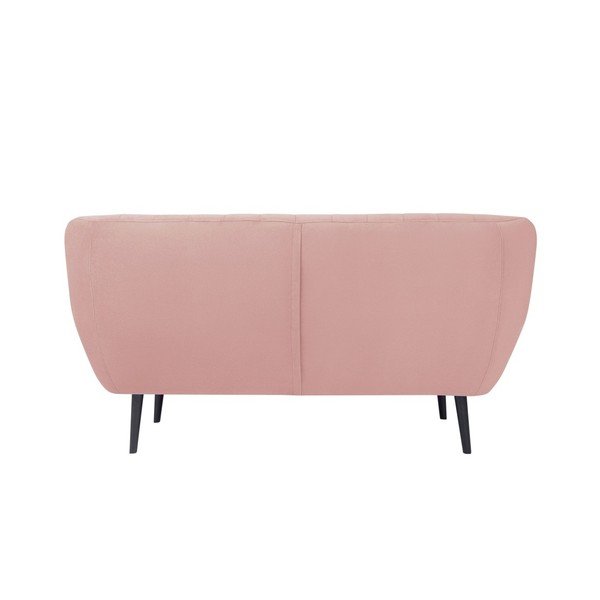 Šviesiai rožinė sofa dviem Mazzini Sofas Toscane, juodos kojos-image-3