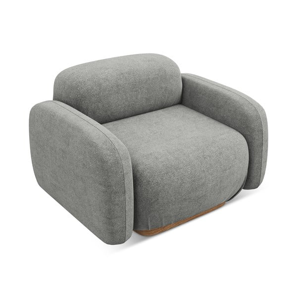 Pilkos spalvos iš boucle modulinė sofos dalis Ailani – Makamii-image-3
