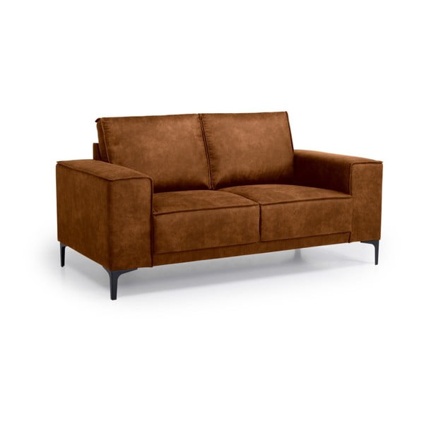 Iš dirbtinės odos sofa konjako rudos spalvos 164 cm Copenhagen – Scandic-image-3