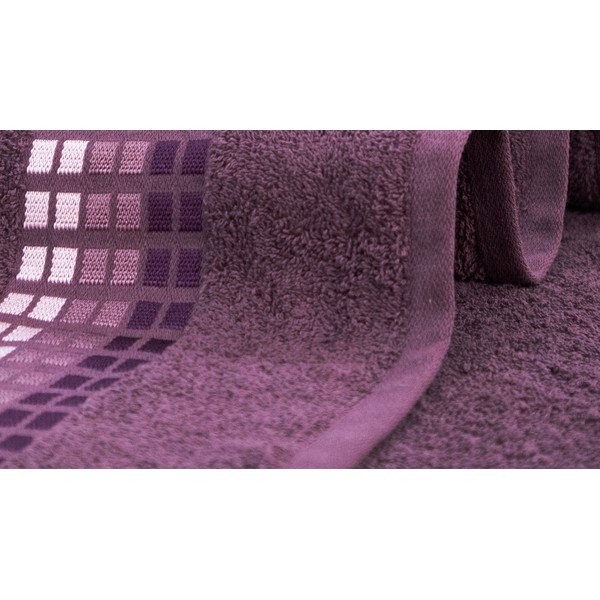 Rankšluostis tamsiai violetinės spalvos iš medvilnės 50x100 cm Darwin – My House-image-1