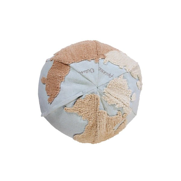 Mėlynos spalvos/smėlio spalvos vaikiškas sėdmaišis World Map – Lorena Canals-image-3