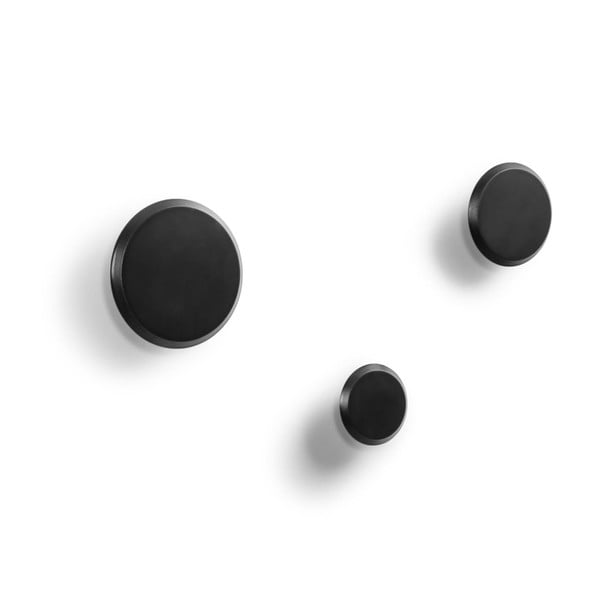 Sieniniai juodos spalvos iš medienos kabliai 3 vnt. Nadua – Kave Home