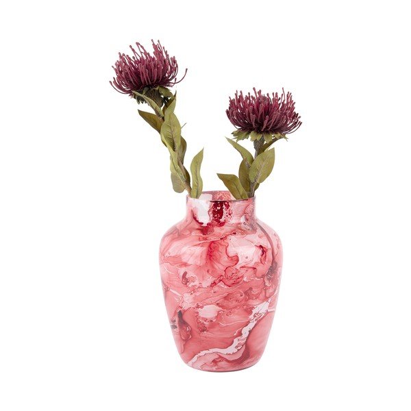 Vaza šviesiai raudonos spalvos iš stiklo Blended  – PT LIVING-image-2