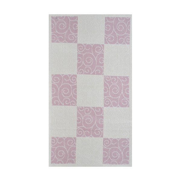Patvarus kilimas Patchwork, 160x230 cm, pudra-image-1