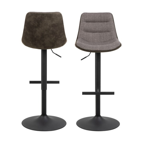 Reguliuojamo aukščio baro taburetė pilkos spalvos (sėdynės aukštis 86 cm) Adisa – Actona-image-2