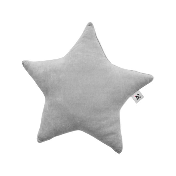 Pilkos spalvos kūdikių lininė žvaigždės formos pagalvėlė BELLAMY Velvet