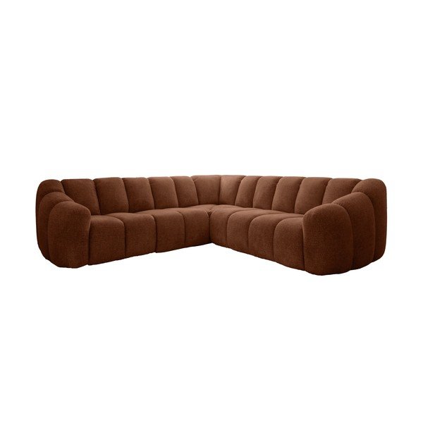 Terakotos spalvos kampinė sofa Shell – Miuform