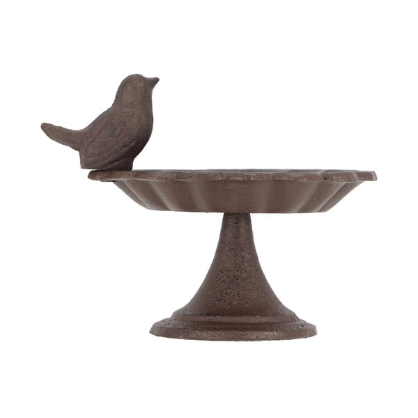 Ketaus lesyklėlė paukščiams su paukščiu ant žemos kojelės Esschert Design, plotis 19,2 cm-image-2