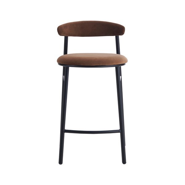 Rudos spalvos iš metalo baro taburetė (sėdynės aukštis 66 cm) Doggi – Ellos Home-image-4