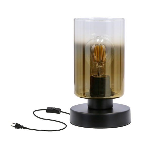 Stalinis šviestuvas juodos spalvos (aukštis 20 cm) su stiklo gaubtu Aspra – Candellux Lighting-image-3