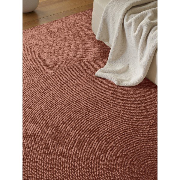 Rankų darbo terakotos spalvos iš vilnos kilimas 120x180 cm Calmio – Hanse Home-image-3