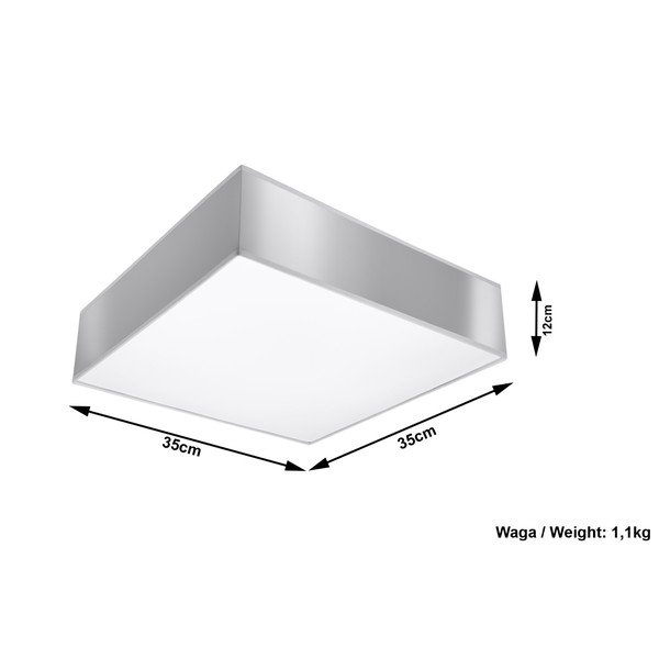 Pilkas lubinis šviestuvas Sollux Mitra Ceiling-image-4