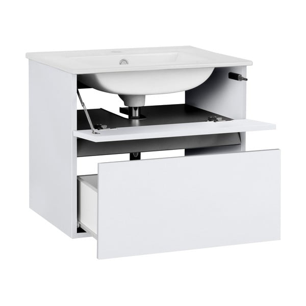 Pakabinama spintelė be kriauklės baltos spalvos 60x52 cm Wisla – Støraa-image-2