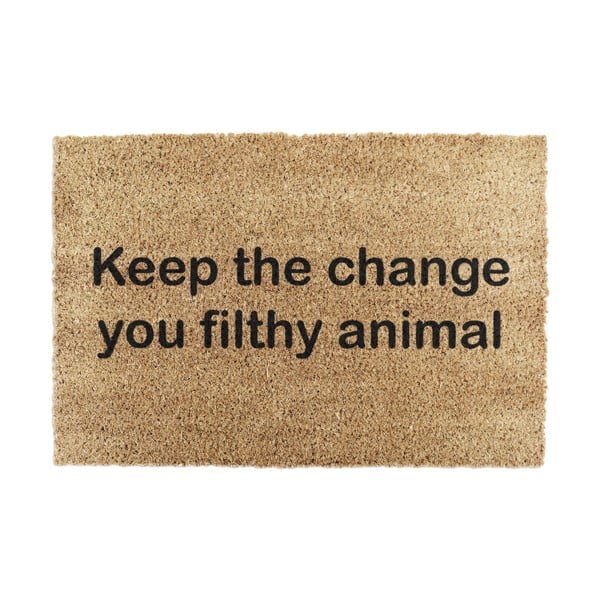 Iš kokoso pluošto grindų kilimėlis 40x60 cm Keep the Change – Artsy Doormats