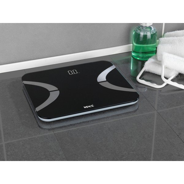 Juodos svarstyklės su kūno analizės rodikliais Wenko Scale, 30 x 26 cm-image-2