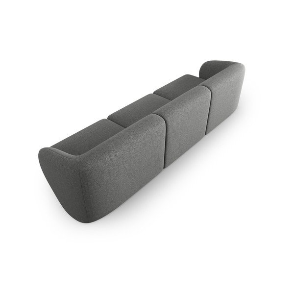 Pilkos spalvos iš šenilinio audinio sofa 266 cm Paolo – Milo Casa-image-3