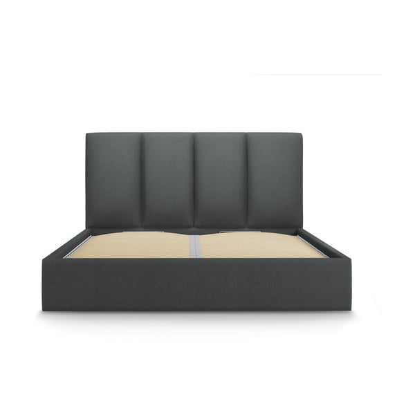 Tamsiai pilka dvigulė lova Mazzini Beds Juniper, 180 x 200 cm-image-2