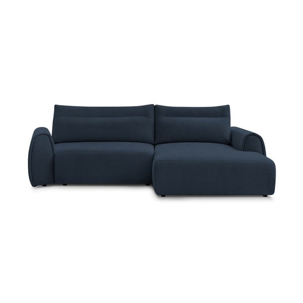 Kampinė sofa tamsiai mėlynos spalvos Aden – Bobochic Paris