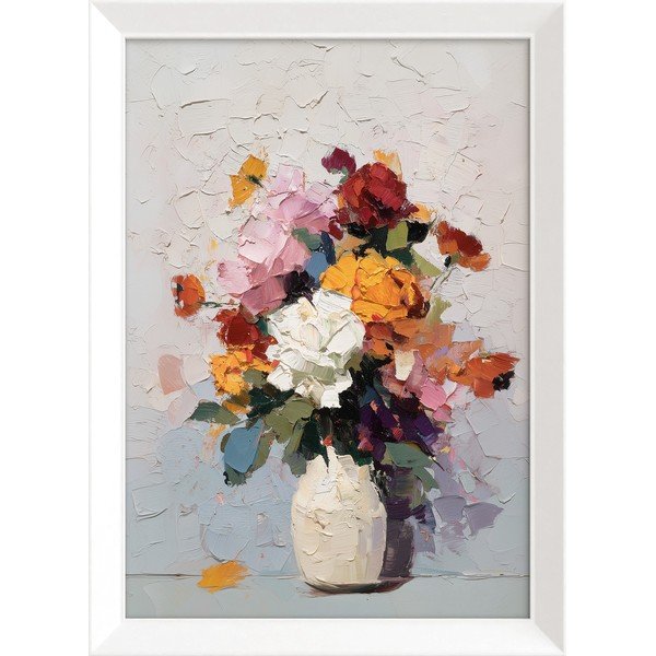 Spausdintas paveikslas su rėmeliu 56x75 cm White Vase – Styler