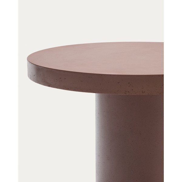 Iš betono apvalios formos sodo valgomojo stalas ø 90 cm Aiguablava – Kave Home-image-3