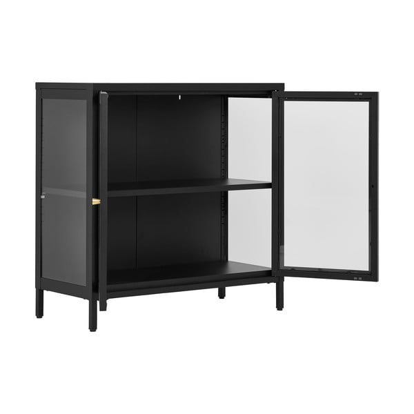 Iš metalo vitrina juodos spalvos 80x80 cm Dalby – House Nordic-image-4
