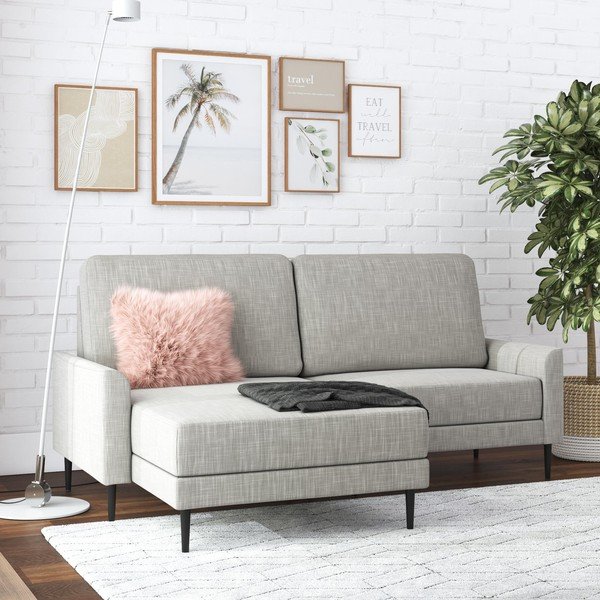 Pilka modulinė kampinė sofa Francis - CosmoLiving by Cosmopolitan-image-1