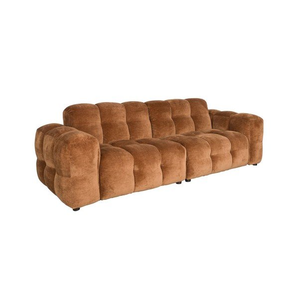 Rudos spalvos sofa iš velveto 264 cm Hackman – Dutchbone-image-2