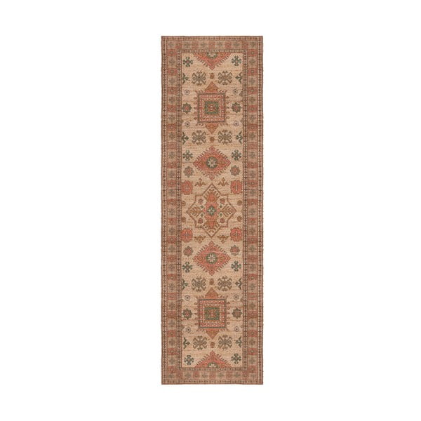 Rankų darbo rožinės spalvos/terakotos spalvos iš džiuto mišinio kilimas 60x230 cm Lana Jute – Flair Rugs