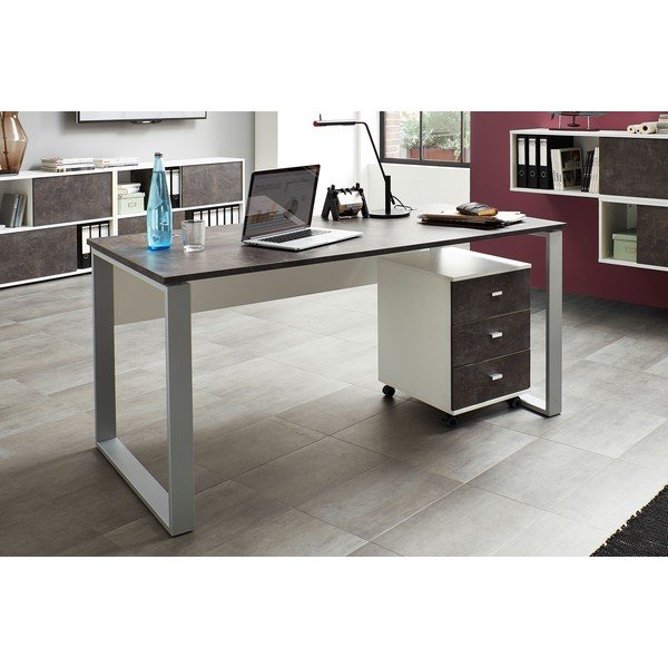 Spintelė baltos spalvos/pilkos spalvos 40x57 cm Altino – Germania-image-1