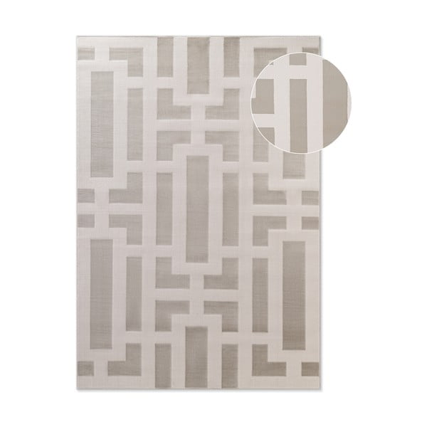 Kilimas pilkos spalvos/kreminės spalvos 120x170 cm Perles Onyx – Elle Decoration