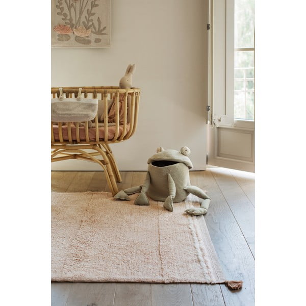 Skalbiamas/rankų darbo iš medvilnės kilimas šviesiai rožinės spalvos 120x160 cm Bloom Rose – Lorena Canals-image-1