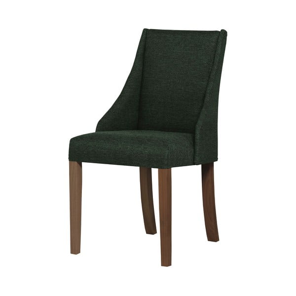 Tamsiai žalia kėdė su tamsiai rudomis buko medienos kojomis Ted Lapidus Maison Absolu