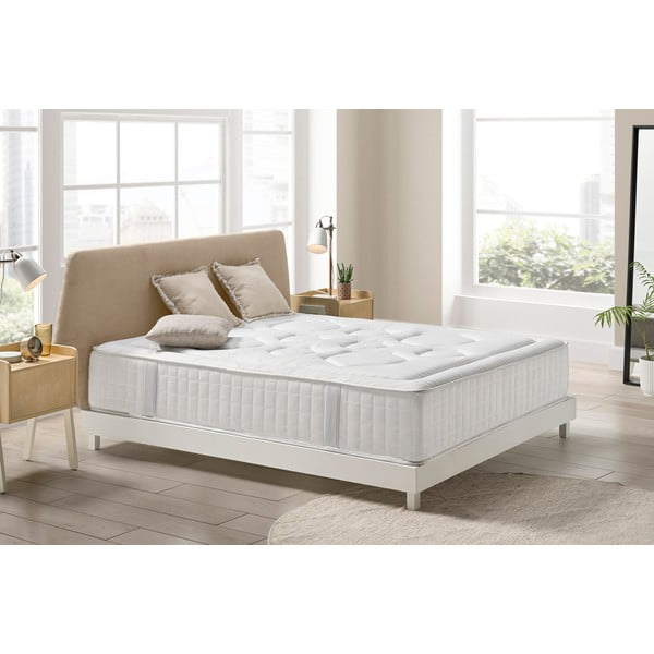 Kietas/vidutinio kietumo putų čiužinys 200x200 cm Tempus Premier – Moonia-image-1