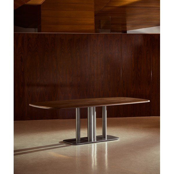 Valgomojo stalas iš riešutmedžio 110x220 cm Melvar – Kave Home-image-1