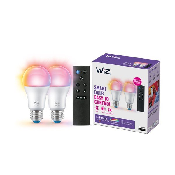 LED lemputės 2 vnt. 9 W E27, – WiZ