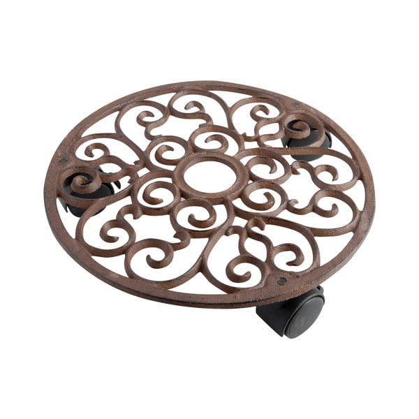 Iš metalo mobilus stovas gėlių vazonui ø 29 cm – Esschert Design-image-3