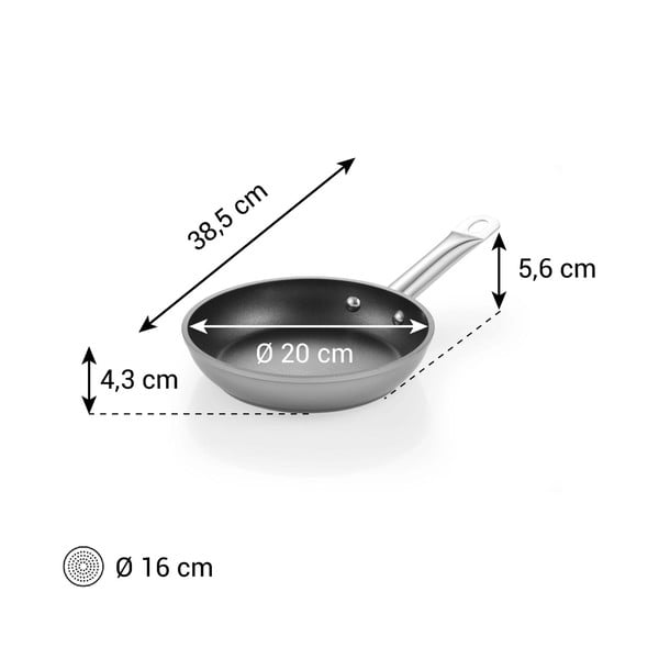 Iš aliuminio keptuvė su nelimpančia danga ø 20 cm GrandChef+ – Tescoma-image-1