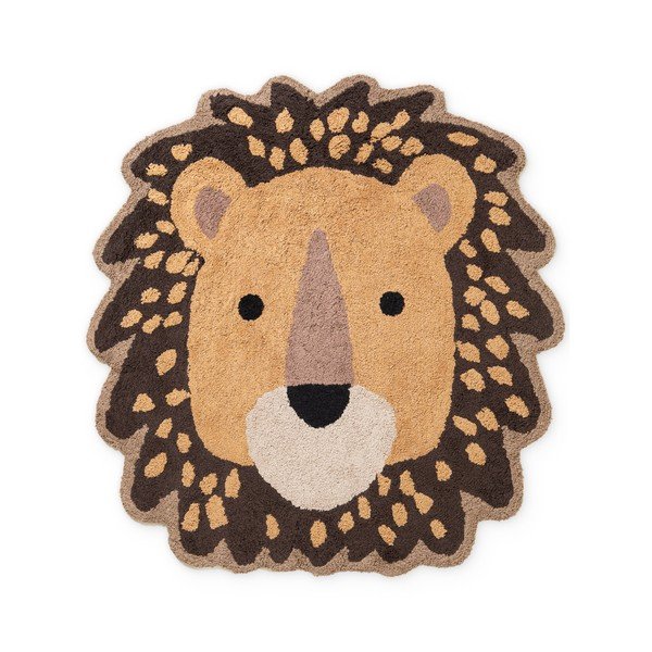 Skalbiamas/rankų darbo oranžinės spalvos/rudos spalvos iš medvilnės vaikiškas kilimas 120x125 cm Snuggle Roary – Hanse Home