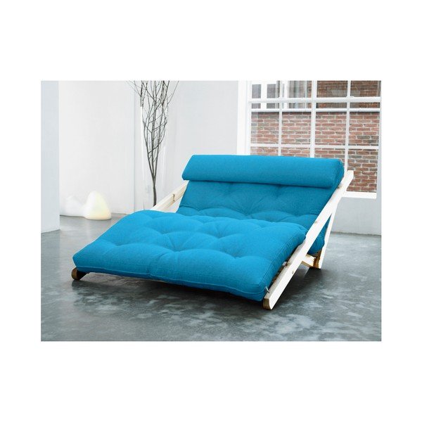 "Karup Figo" gultas, žalias / horizontali mėlyna, 120 cm-image-1
