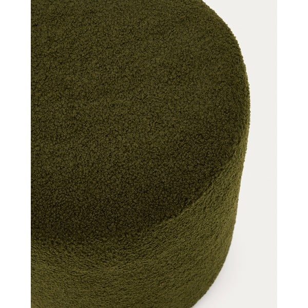 Žalios spalvos iš boucle pufas Kaeli – Kave Home-image-1