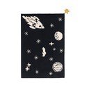 Skalbiamas/rankų darbo iš medvilnės mišinio vaikiškas kilimas juodos spalvos 140x200 cm Alfombra Lavable Universe – Lorena Canals