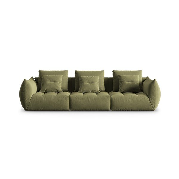 Šviesiai žalios spalvos iš velveto sofa 332 cm Bloom – Micadoni 