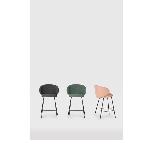 Baro taburėtės žalios spalvos 2 vnt. (sėdynės aukštis 65 cm) Rush – Marckeric-image-1