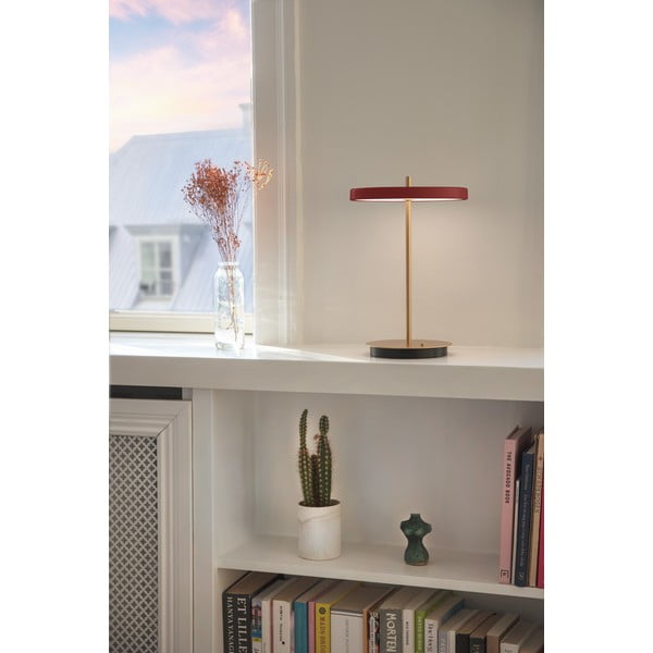 Stalinis šviestuvas raudonos spalvos LED su pritemdymo funkcija (aukštis 31 cm) su metaliniu gaubtu Asteria Move – UMAGE-image-4