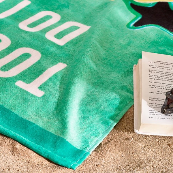 Žalios spalvos iš medvilnės paplūdimio rankšluostis 76x160 cm Toucan Do It – Catherine Lansfield-image-2