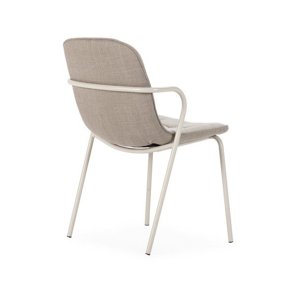 Smėlio spalvos iš audinio valgomojo kėdė su porankiais Angie – Marckeric-image-4