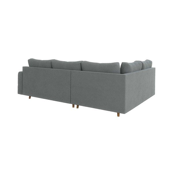 Pilkos spalvos iš boucle kampinė sofa (su kairiuoju kampu/„L“ formos) Ariella – Ropez-image-2