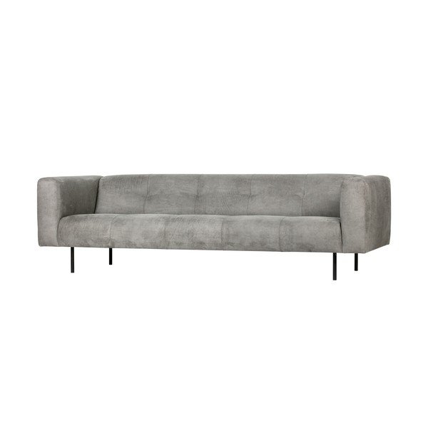 Šviesiai pilka odos imitacijos sofa vtwonen Skin, 250 cm-image-2